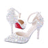 Elegant Crystal Rhinestone Gladiator Sandals for Women - Perfect for Weddings, Parties, and Graduations